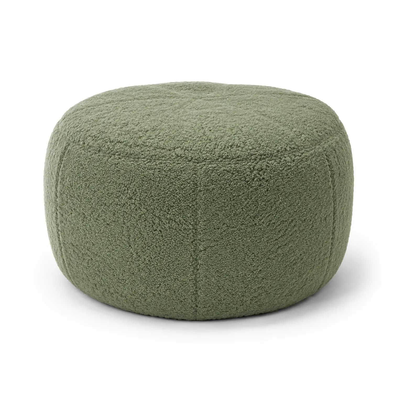 Runder Hocker Grün Polyester 60cm