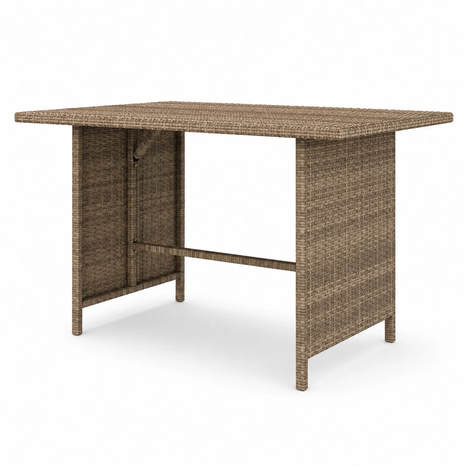 Rechteckiger Gartentisch aus Rattan Braun 150x90x75cm
