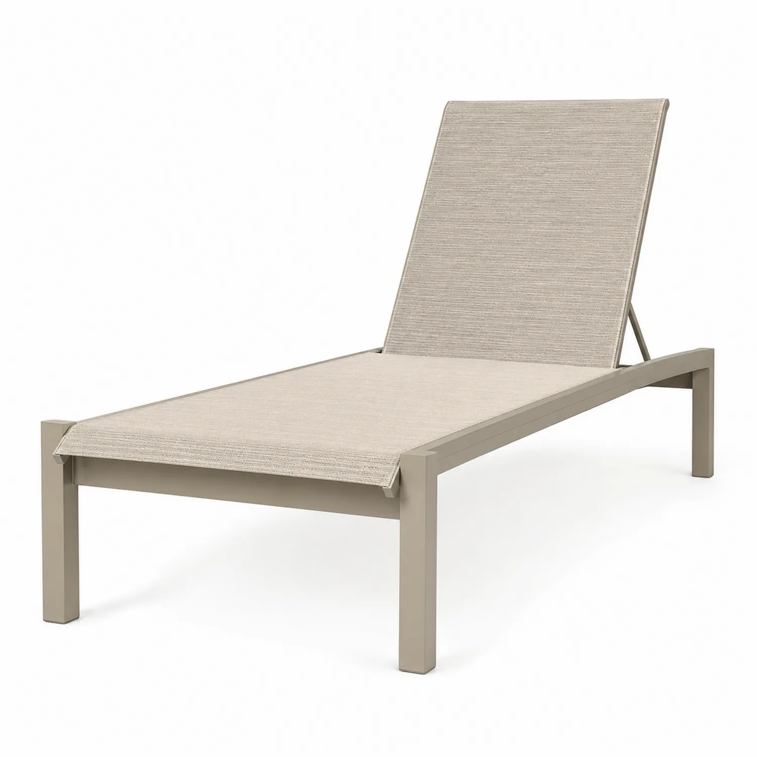 Outdoor-Liegestuhl Aluminium Beige Textilene