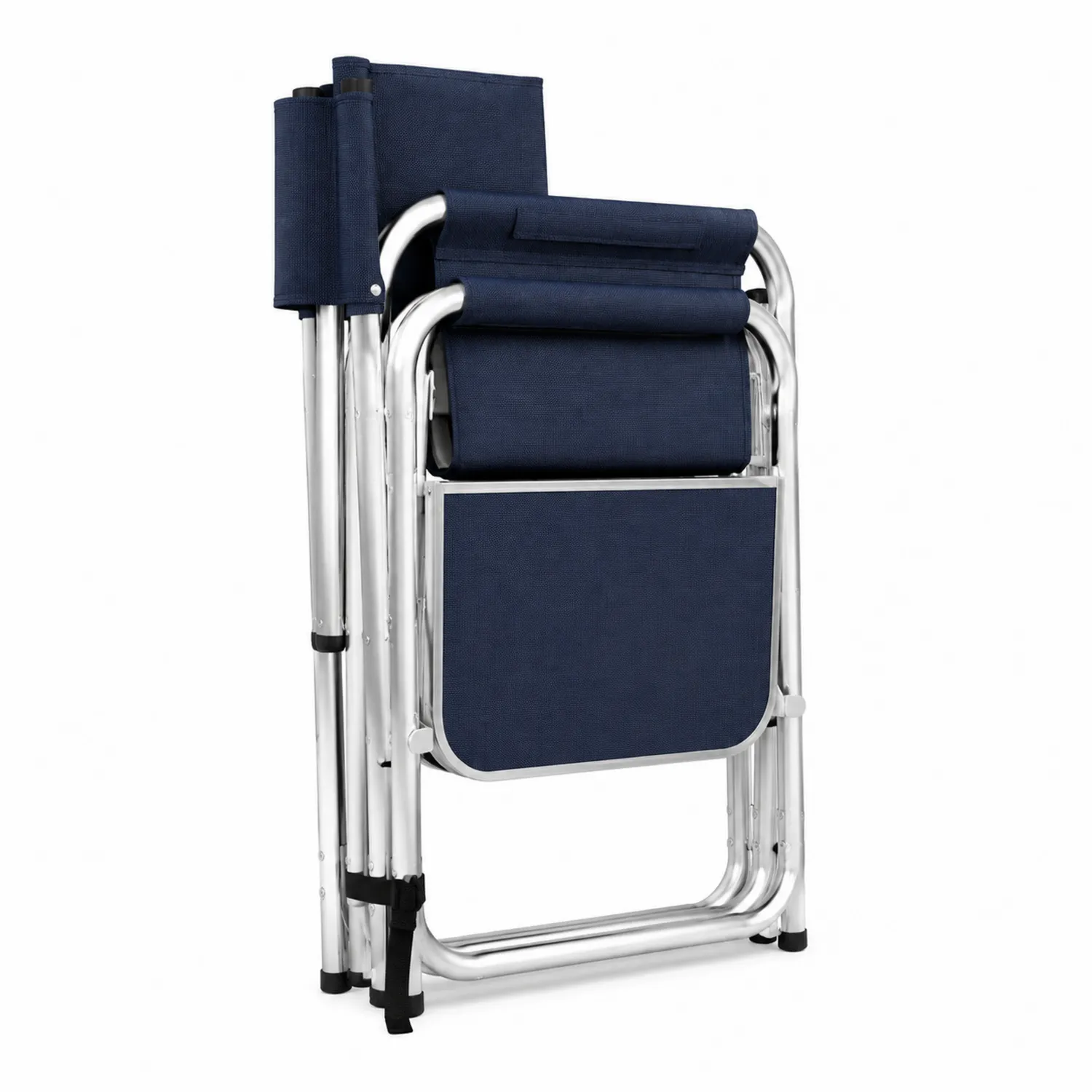 Klappbarer Sonnenliegenstuhl Aluminium Blau Textilene 190x60 cm