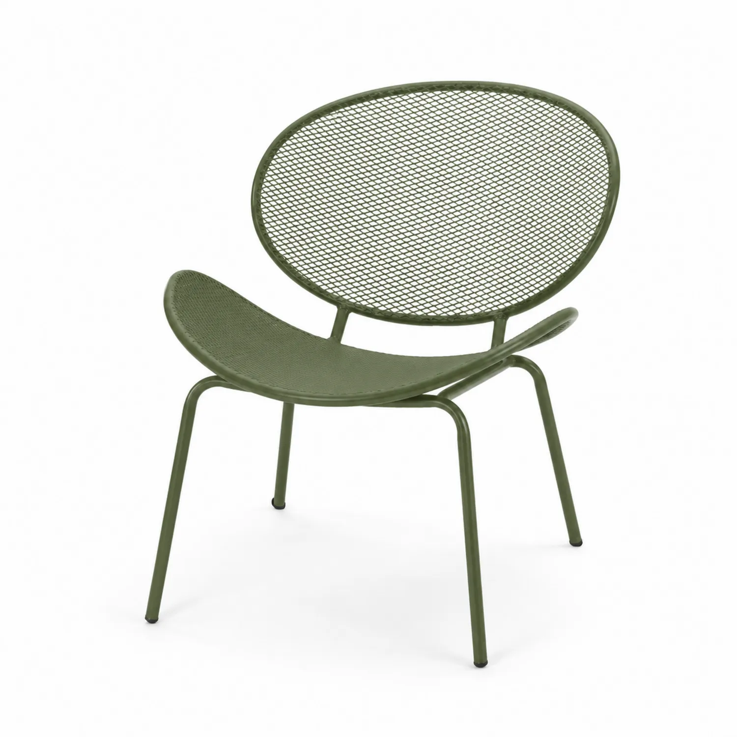 Metallstuhl mit Gitterdesign Grün