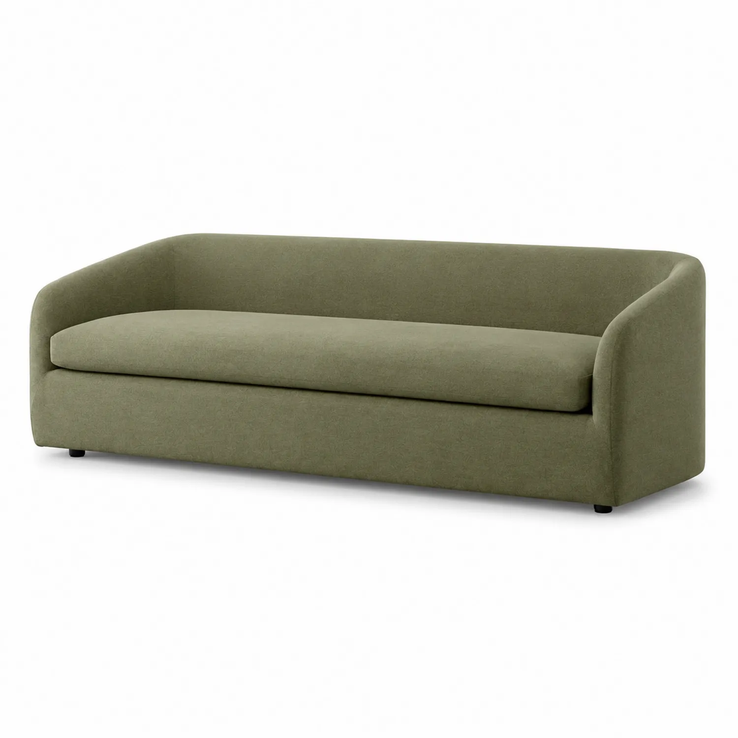 Sofa trzyosobowa z zielonego materiału 230x90x75 cm