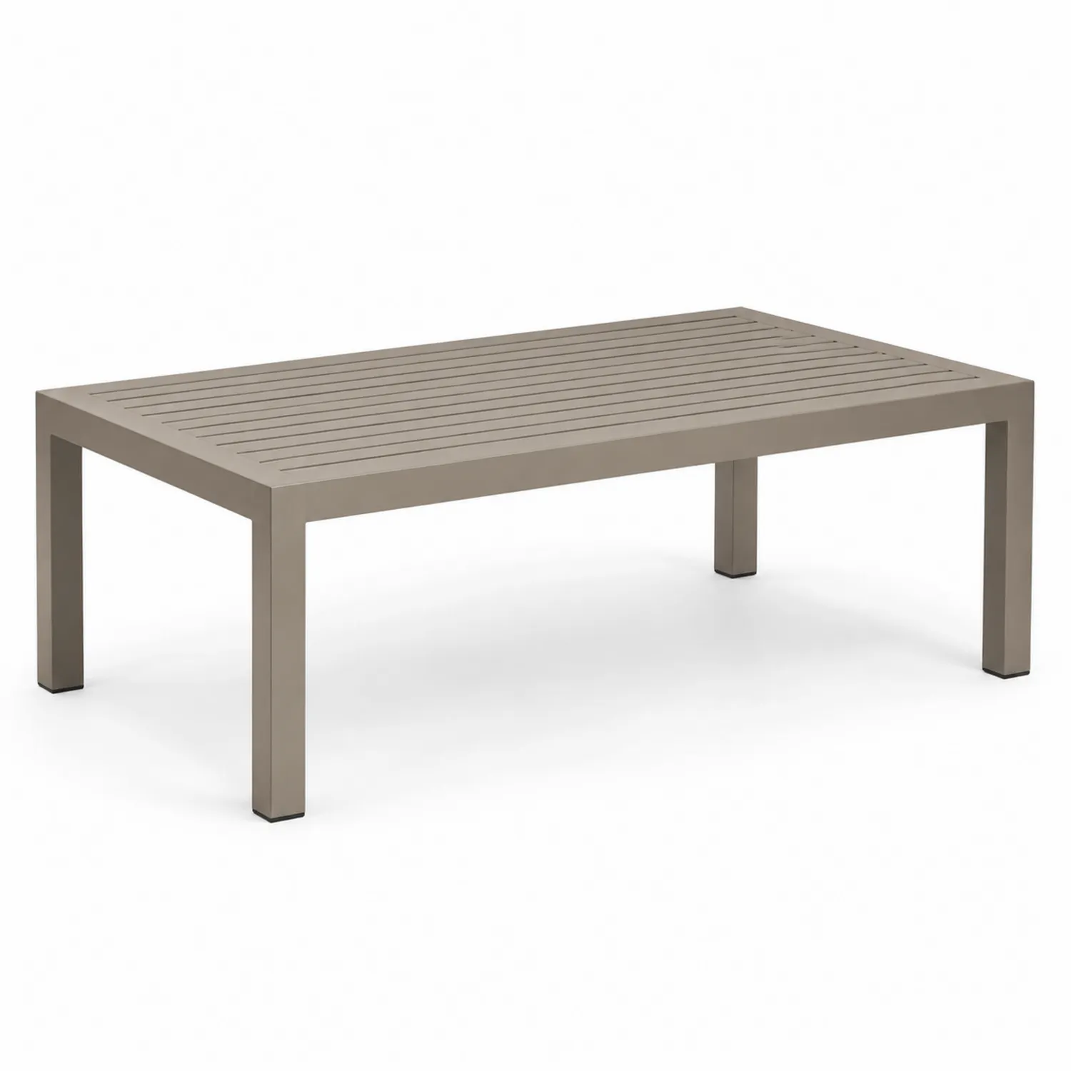 Stół ogrodowy prostokątny z aluminium beżowy 150x90x75 cm