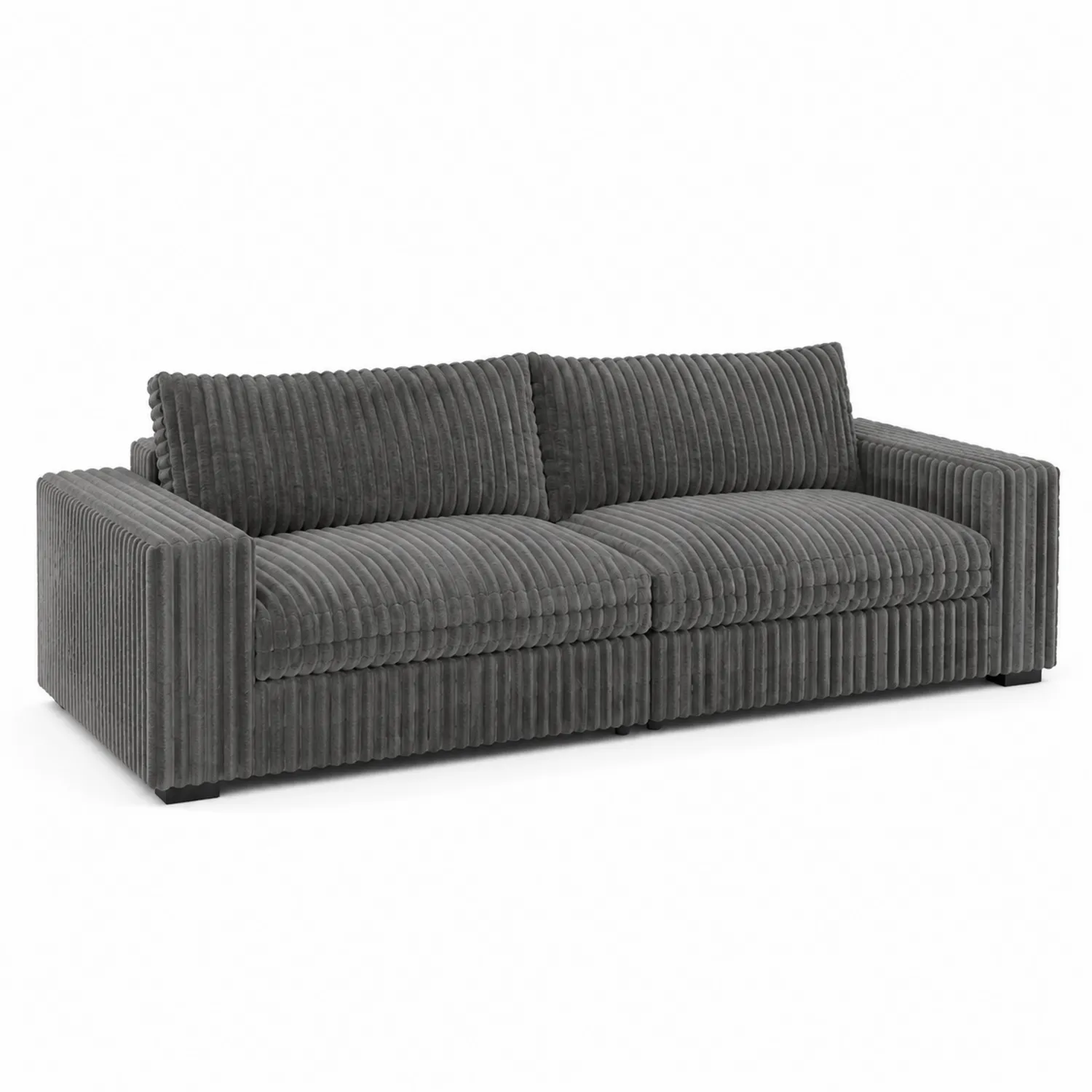 Sofa 3-osobowa z sztruksu w kolorze Szarym