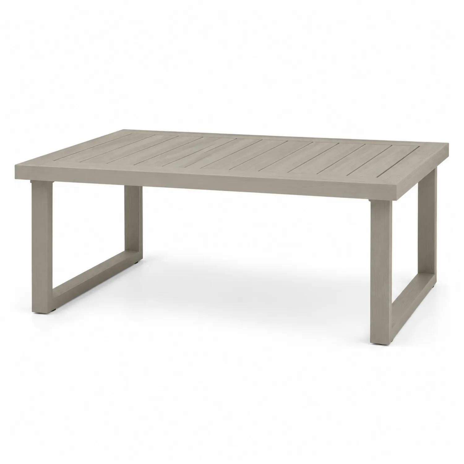 Prostokątny stół ogrodowy aluminiowy 200x100x75 cm Beżowy