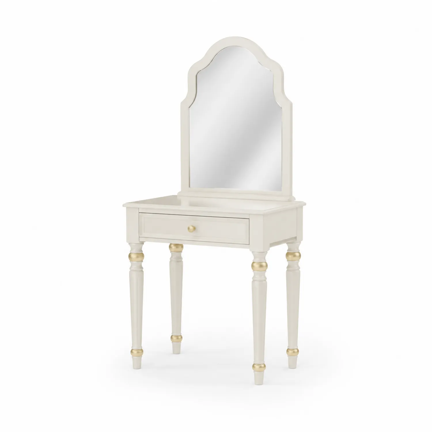 Toaletka z lustrem biały MDF 80x40x140 cm