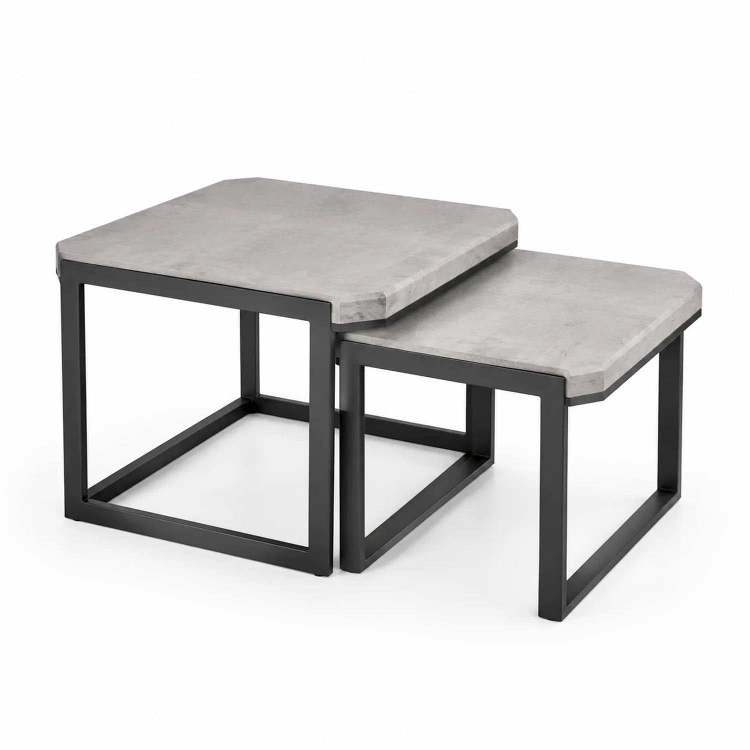 Zestaw stolików kawowych MDF metal
