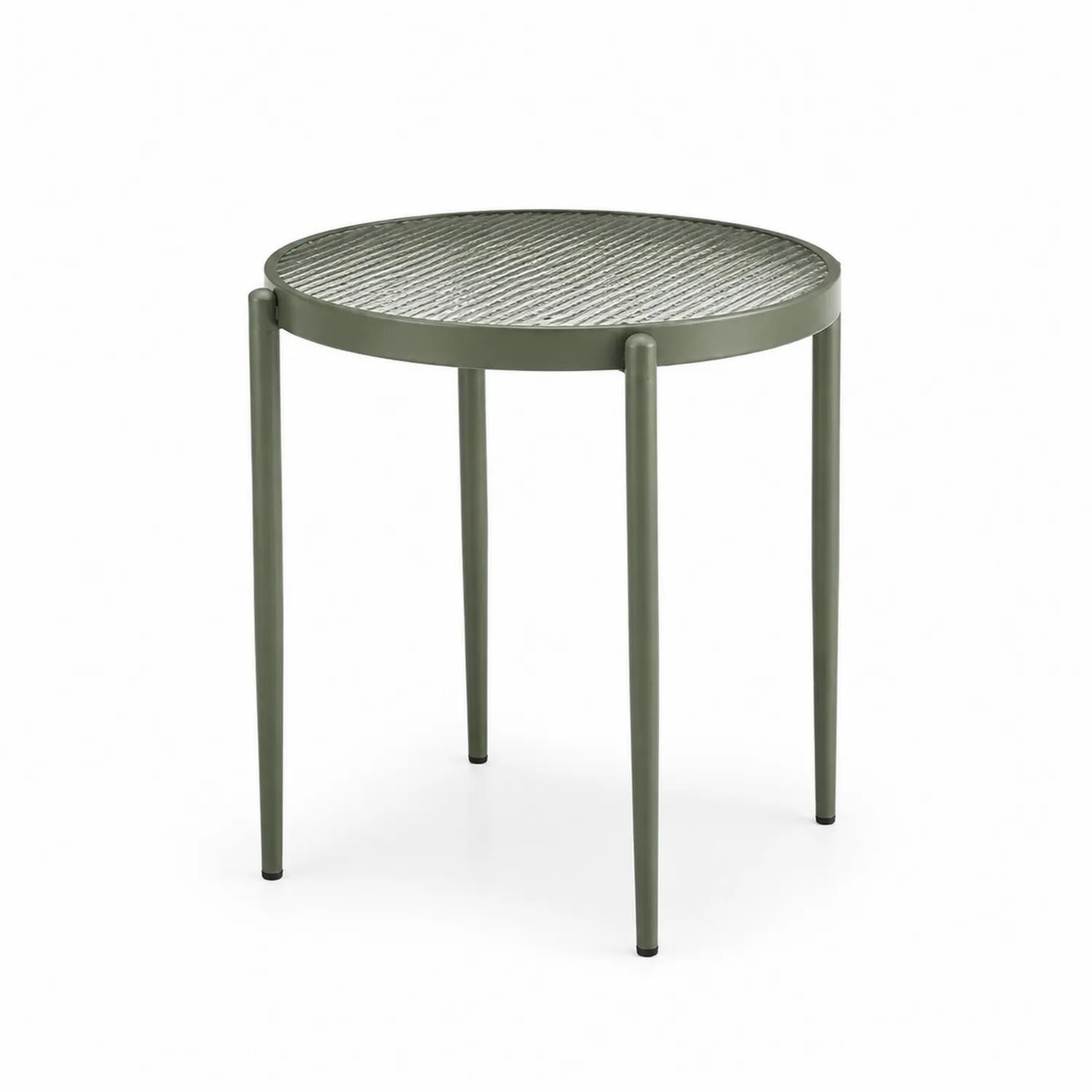 Stolik boczny metalowy zielony 50 cm