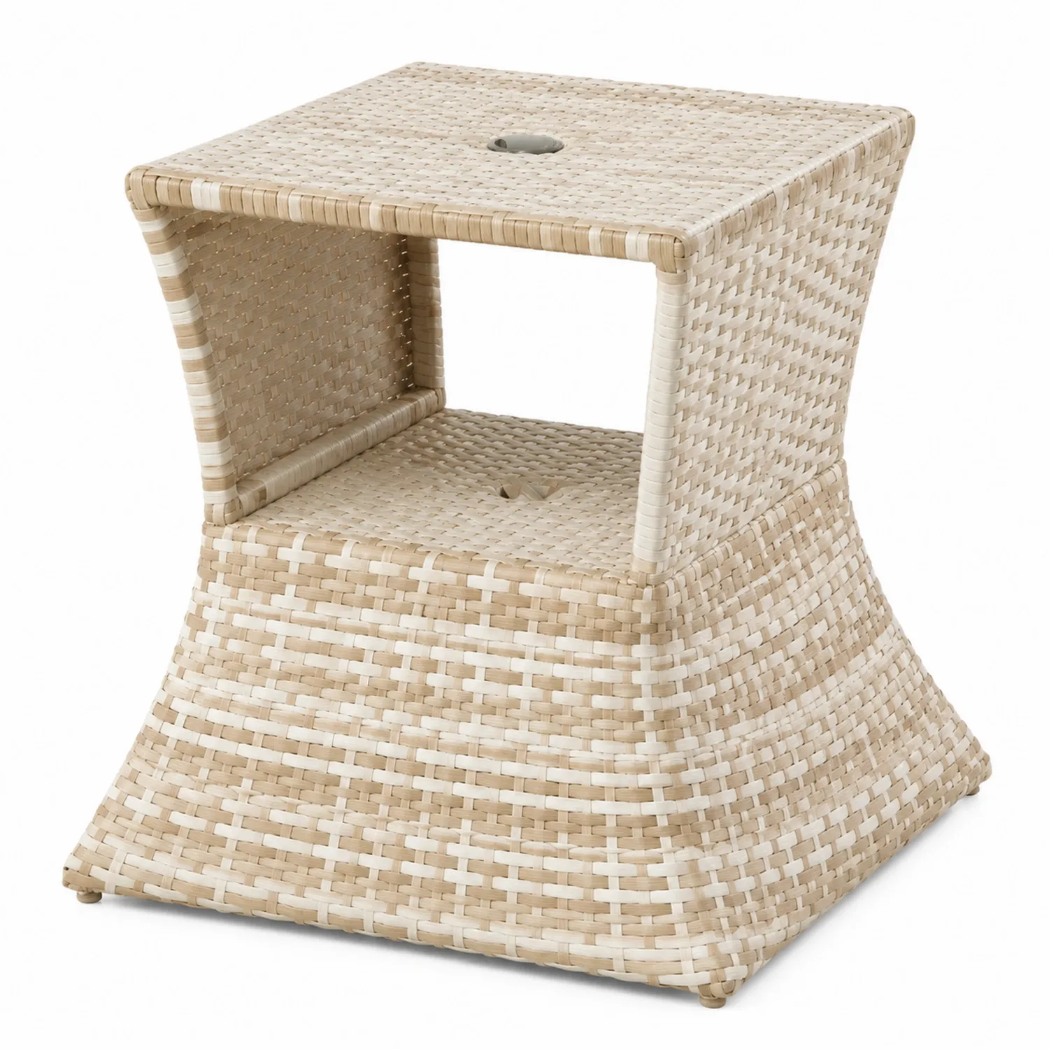 Kwadratowy stolik z rattanu syntetycznego 45x45x45 cm