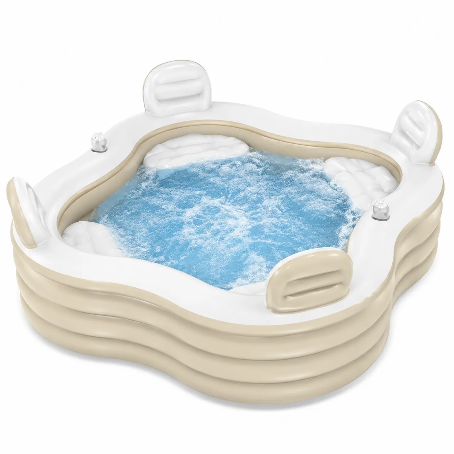 Nadmuchiwane jacuzzi z PCV 180x180 cm Biały/Beżowy