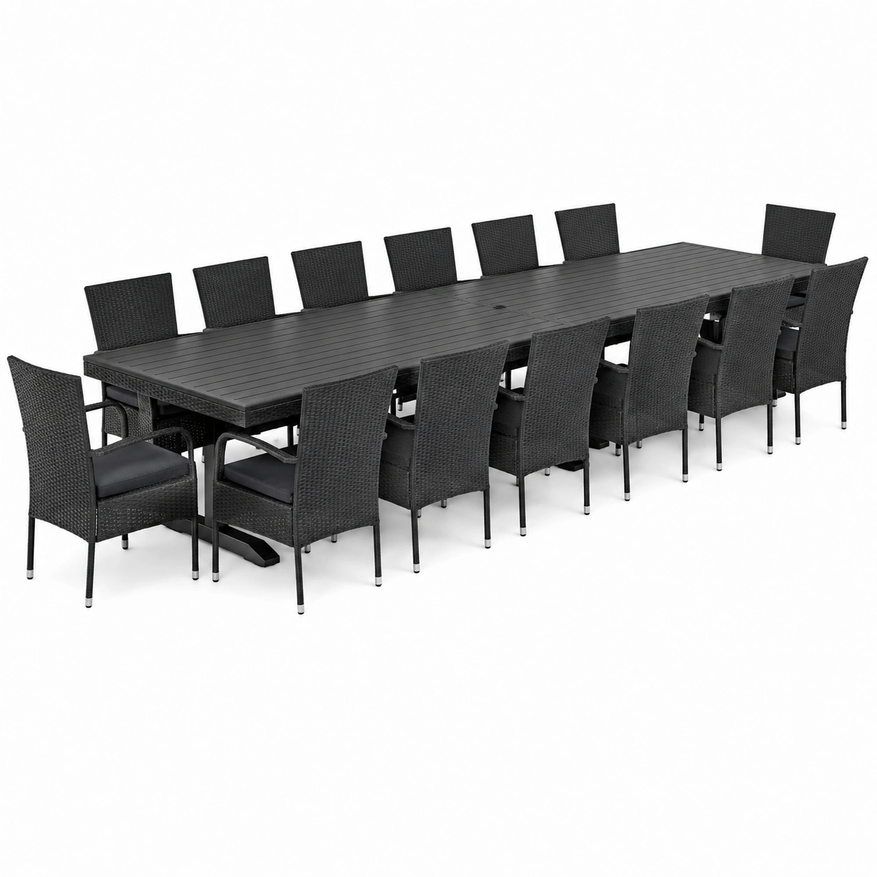 Zestaw Jadalniany Outdoor Technorattan – Czarny