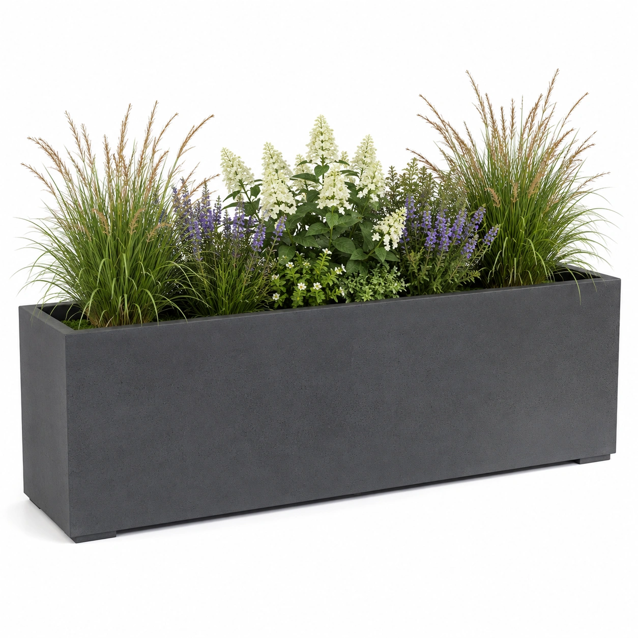 Prostokatna donica premium outdoor – Grafitowy