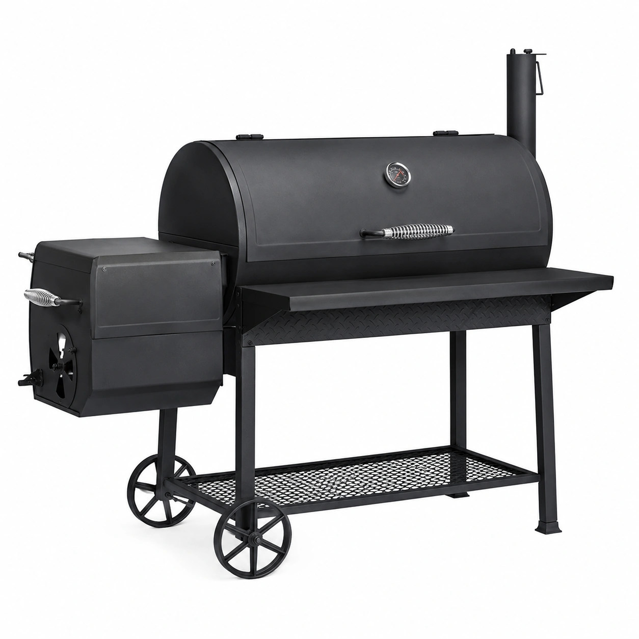 Duzy grill wedzarnia ogrodowa – Czarny