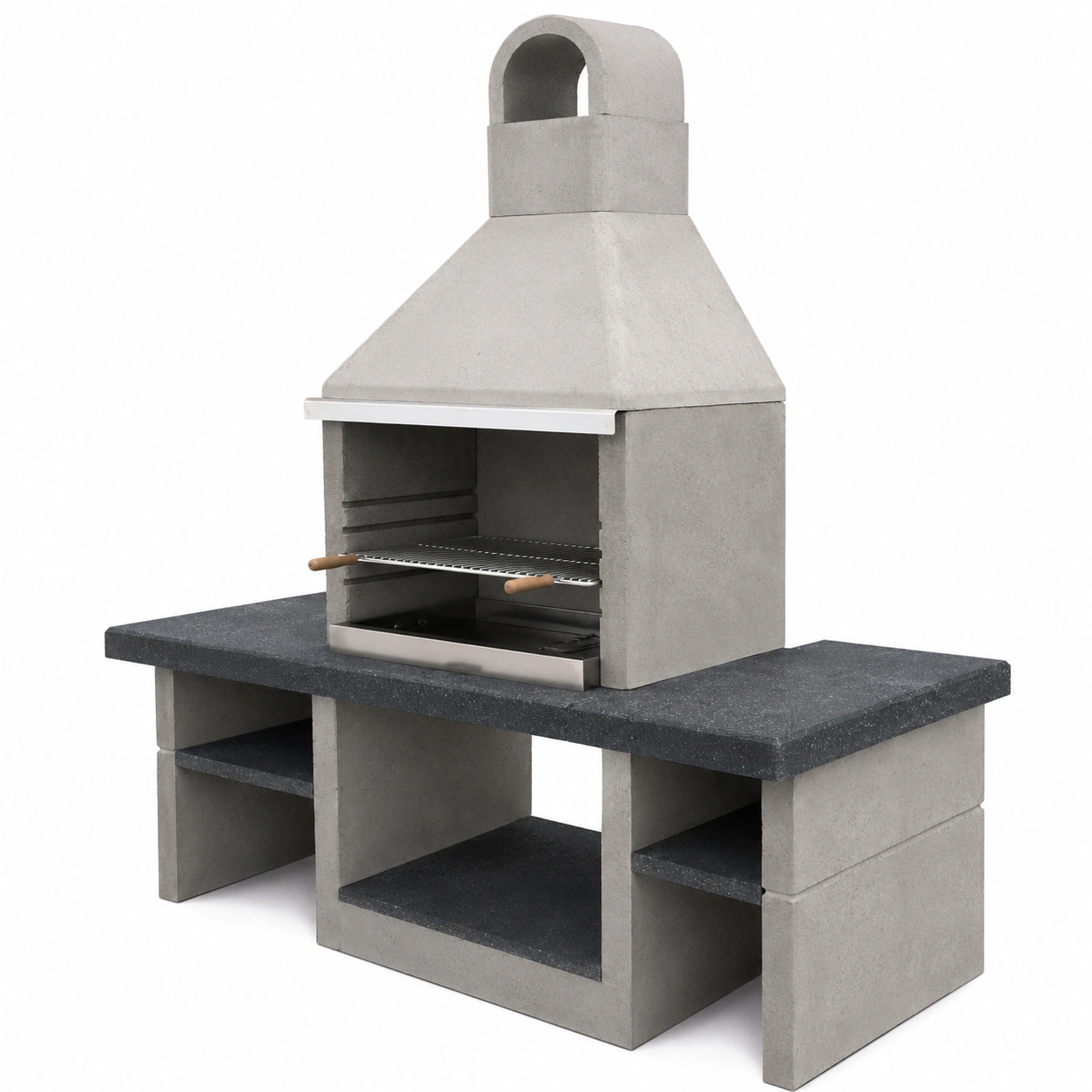 Murowany grill ogrodowy deluxe – Kremowy