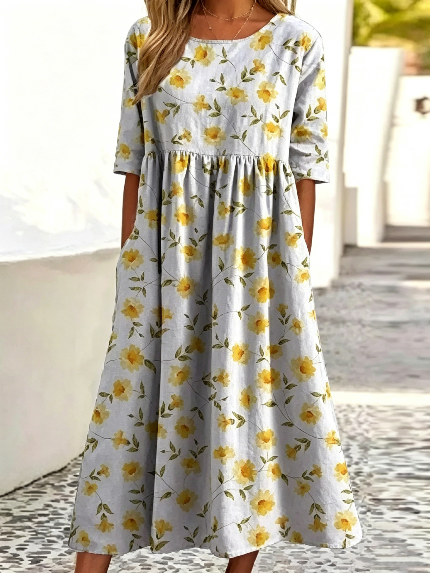 Women's Mid-Length Dress for Spring & Summer