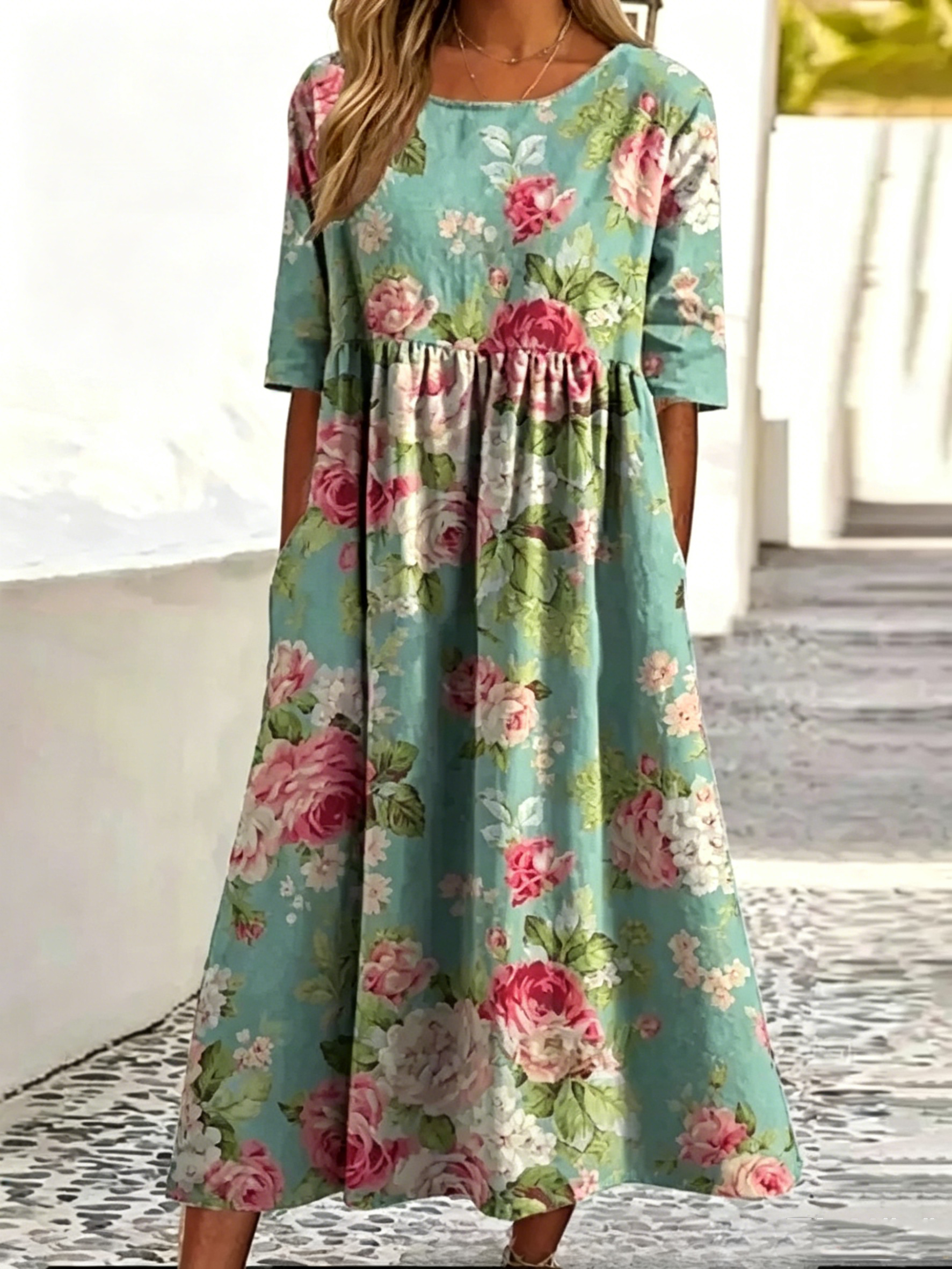Women's Mid-Length Dress for Spring & Summer