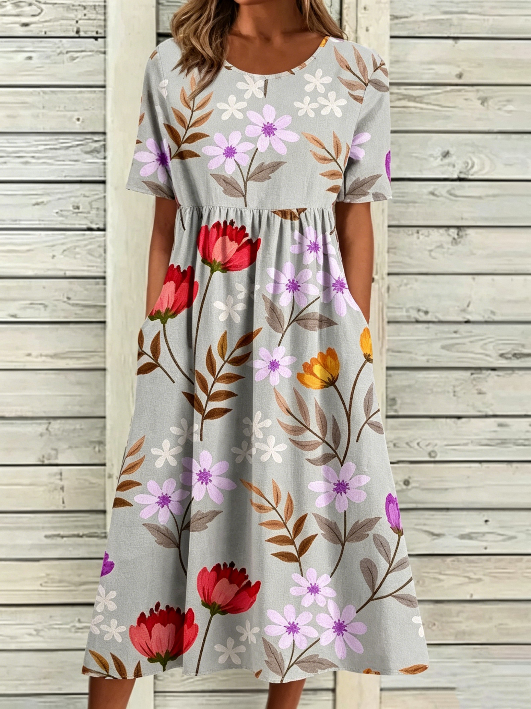 Women's Mid-Length Dress for Spring & Summer