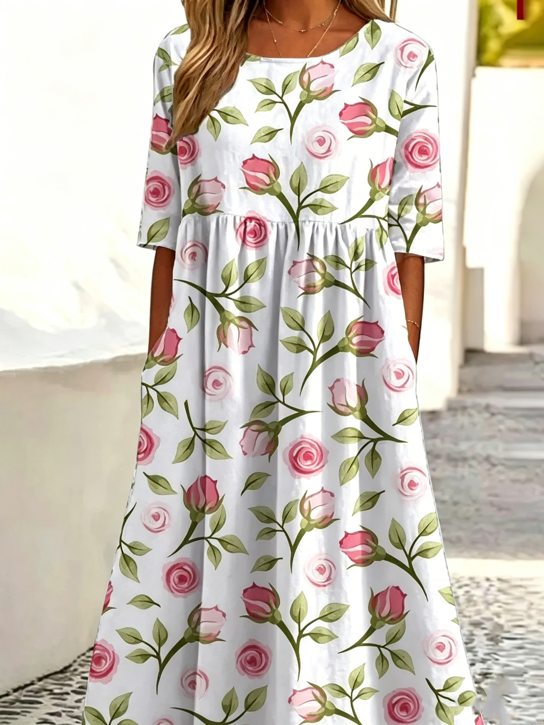 Women's Mid-Length Dress for Spring & Summer