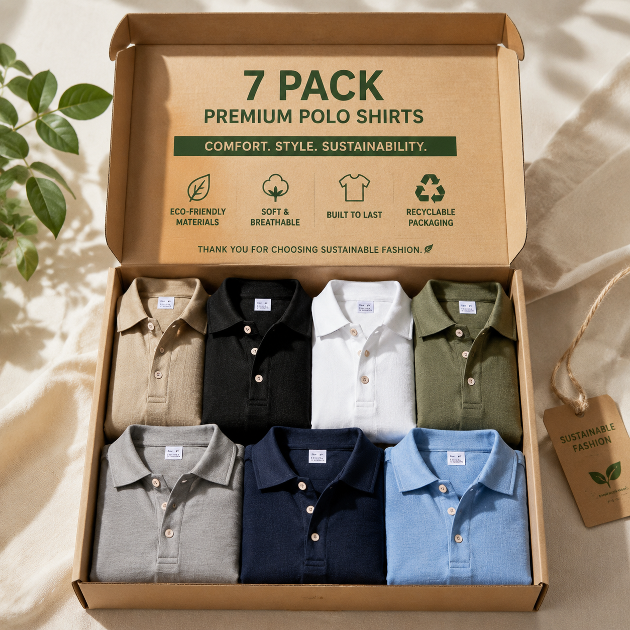 Men's Breathable Linen-Blend Polo Shirt – Lightweight Summer Casual Short Sleeve Top