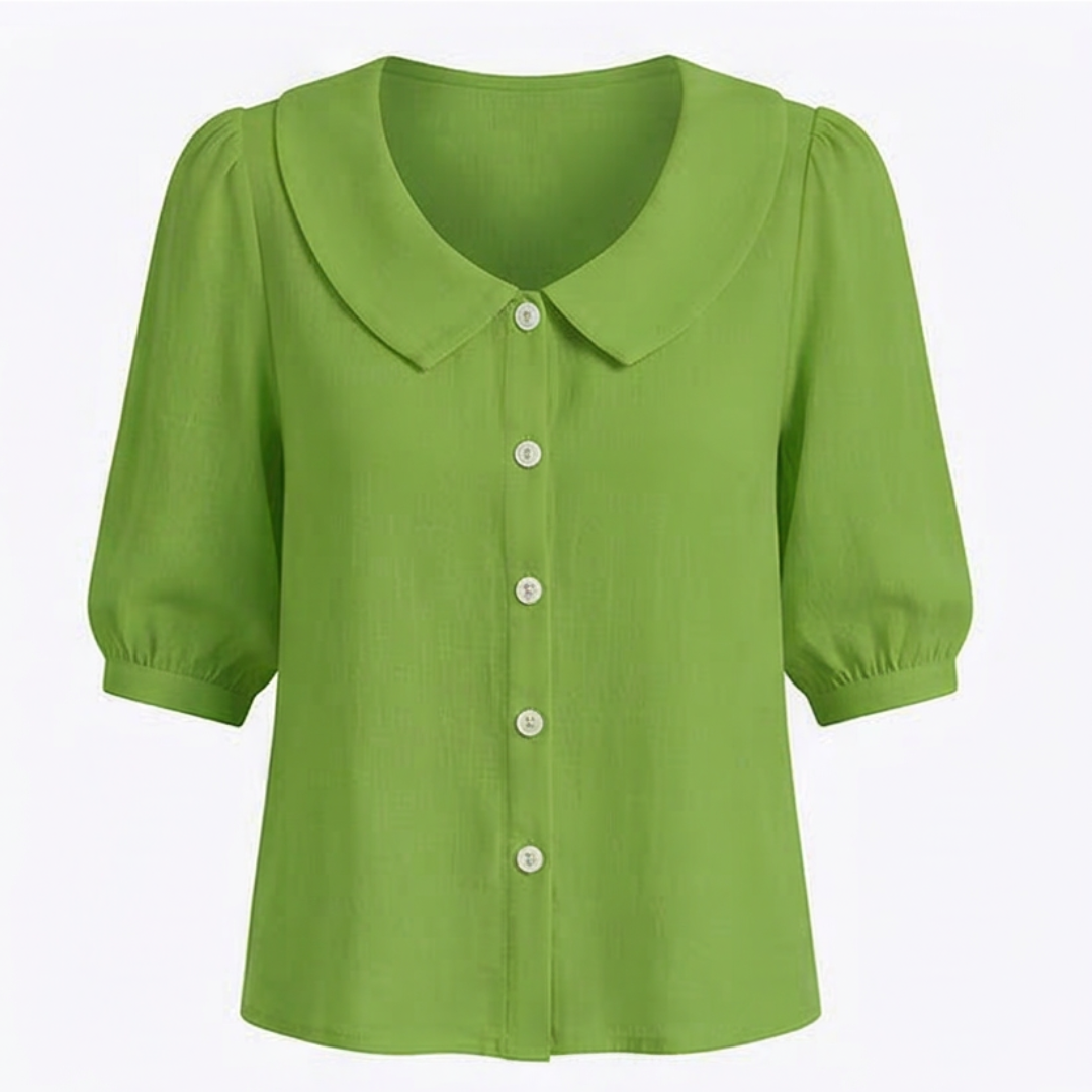 ❤Retro Peter Pan Collar Button Up Blouse