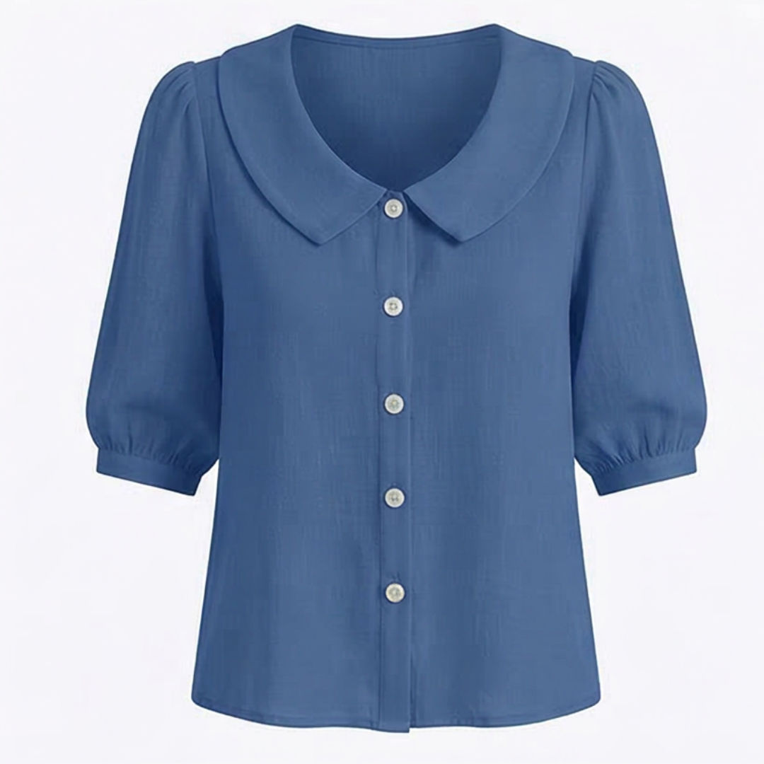 ❤Retro Peter Pan Collar Button Up Blouse