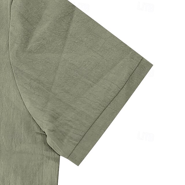 Men's Lightweight Linen Polo Shirt for Summer Comfort