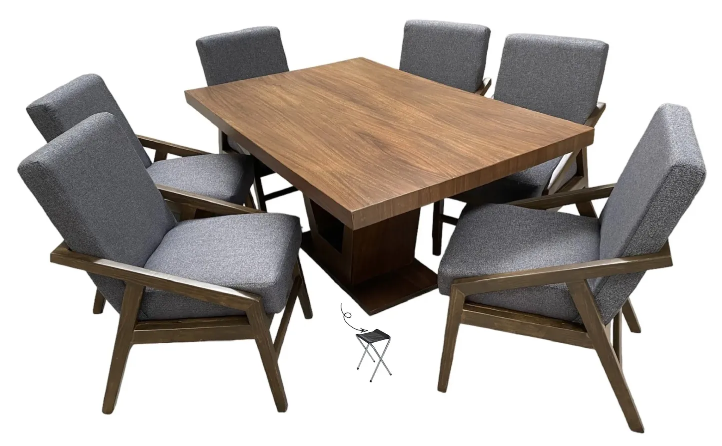Set De Comedor 6 Sillas Salvanto Kinea Chapa De Parota