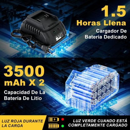 Kayoosi Taladro Electrico Inalámbrico y Juego de Llave de Impacto, con 2 Baterías Recargables de Iones de Litio y Cargador, con 33 Accesorios, Incluidas Tomas de Corriente, con Kit de Montaje.