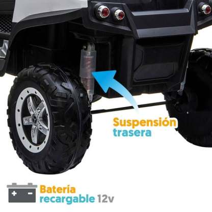 Montable Eléctrico Mercedes Benz Unimog Blanco
