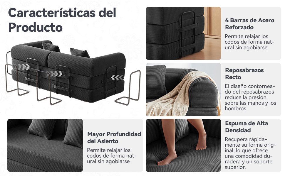 Sofá cama convertible