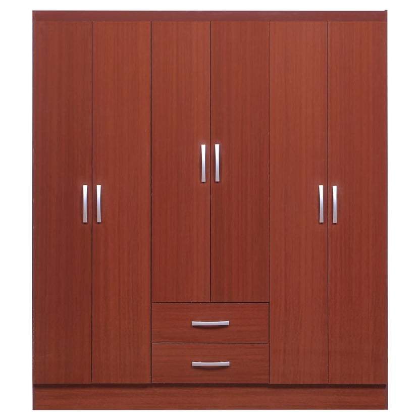 Closet Caoba 6 puertas 2 cajones