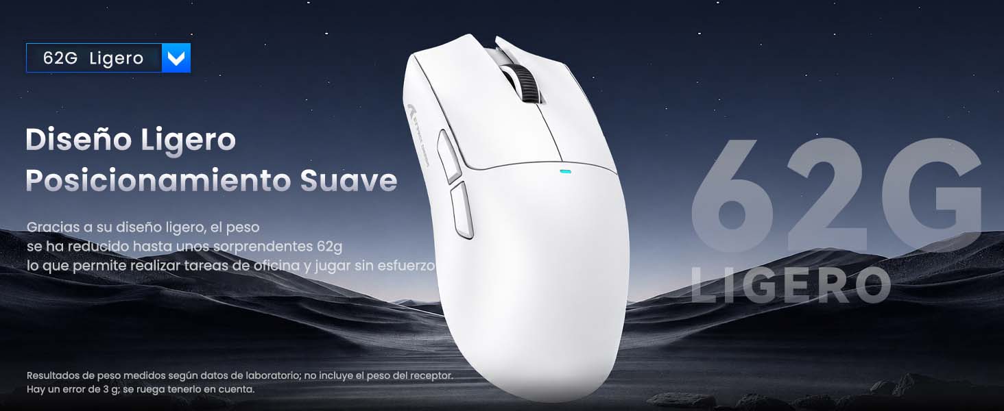 ATTACK SHARK X11 Mouse Inalambrico con Base de Carga RGB