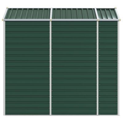 Cobertizo de jardín acero galvanizado marrón claro 191x215x198 cm