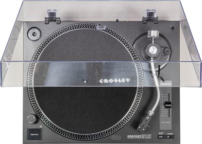 Crosley C100BT-BK Belt-Drive Bluetooth Turntable with S-Shaped Tone Arm with Adjustable Counterweight, Black