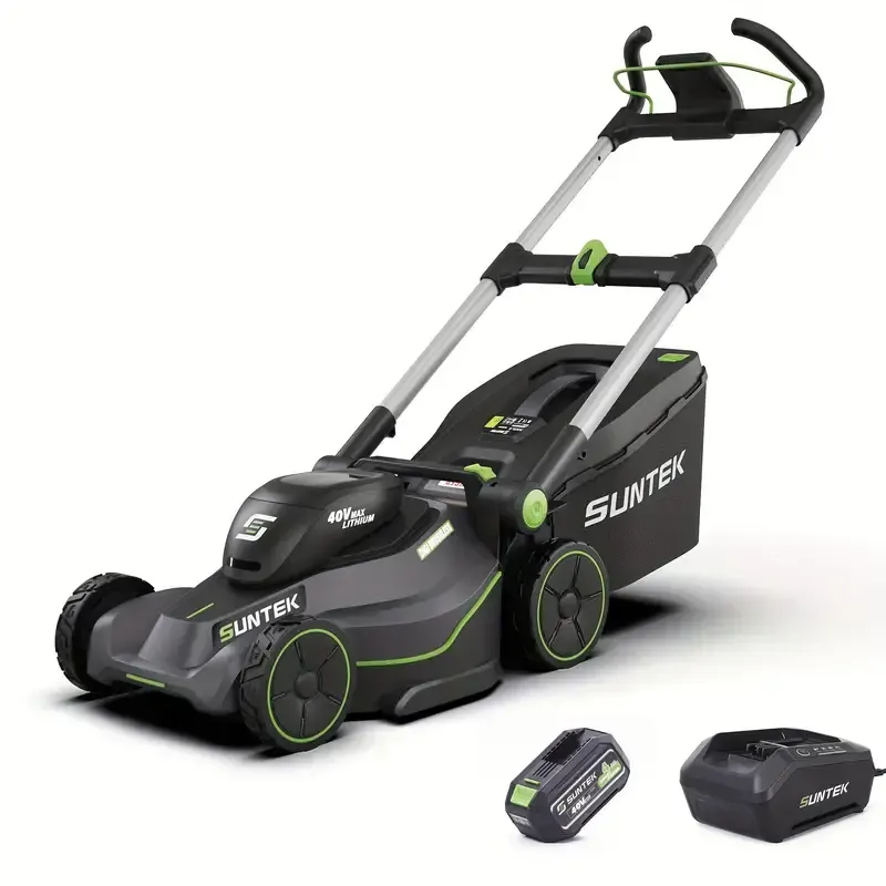 SUNTEK 40V 18-Inch Cortacésped Eléctrico Inalámbrico, Cortacéspedes de Paseo Digi-Brushless, Batería de Iones de Litio de 4.0Ah y Cargador Rápido Incluido
