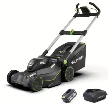 SUNTEK 40V 18-Inch Cortacésped Eléctrico Inalámbrico, Cortacéspedes de Paseo Digi-Brushless, Batería de Iones de Litio de 4.0Ah y Cargador Rápido Incluido