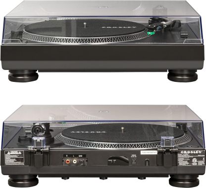 Crosley C100BT-BK Belt-Drive Bluetooth Turntable with S-Shaped Tone Arm with Adjustable Counterweight, Black