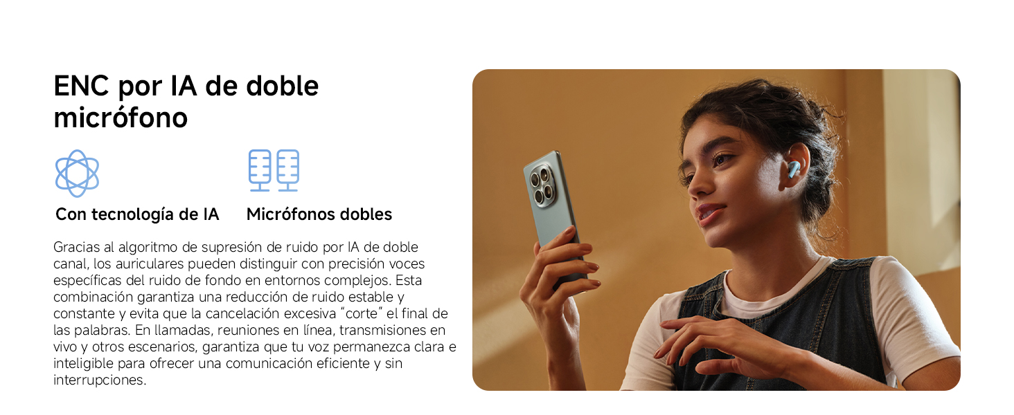 ENC por IA de doble microfono