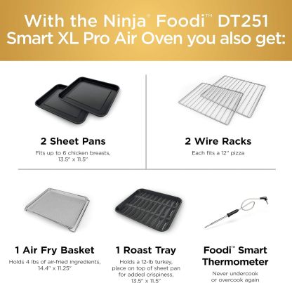 Ninja - Horno eléctrico con Air Fryer XL Pro 10 en 1, Foodi | DT251—Toalla de limpieza de doble espesor
