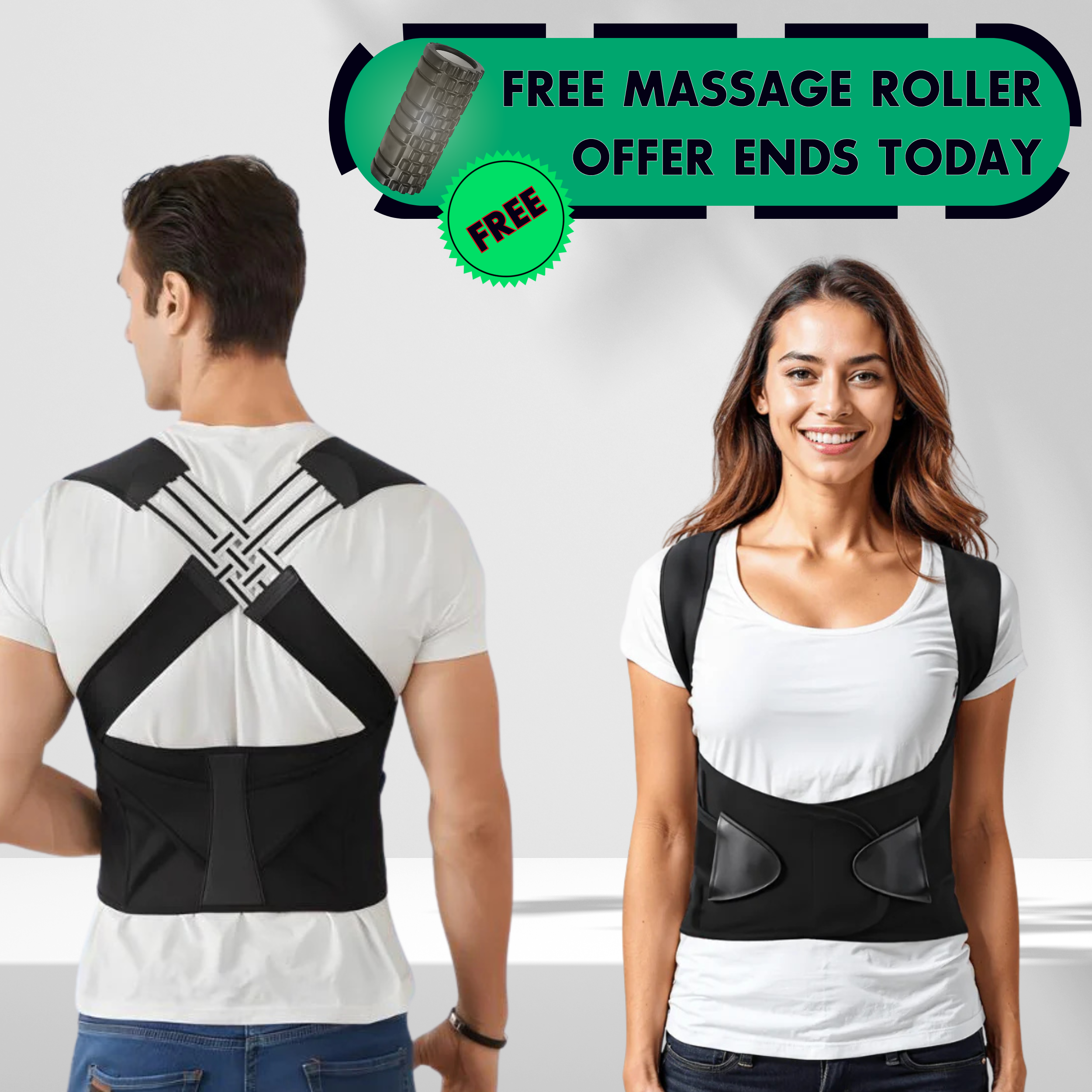 🔥nstant Posture Corrector Limited  Offer: Buy 1 Get 1 Free ✅Add 2 items to cart to activate offer