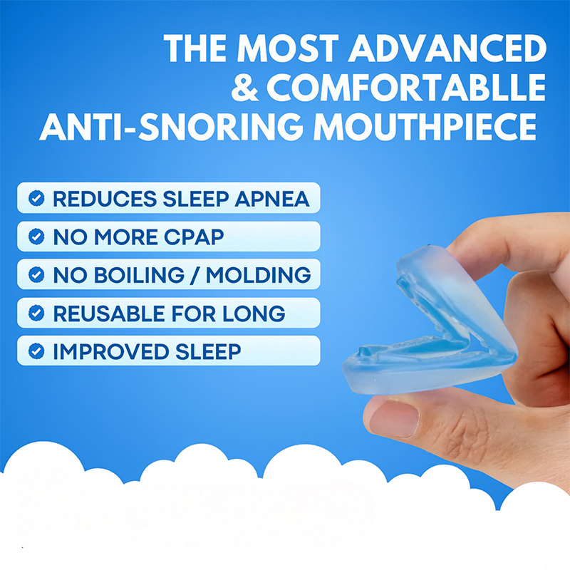 Upgraded Design！ Universal Anti-Snoring Mouthpiece - Adjustable Comfort Fit for Better Sleep 😴