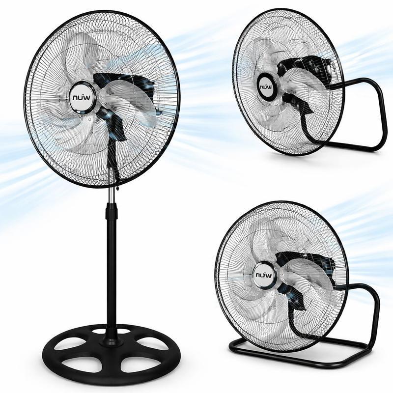 Ventilador de Piso 18 Pulgadas de Alta Potencia con 3 Velocidades y Oscilaci��n �C Ideal para Hogar, Oficina y Negocio