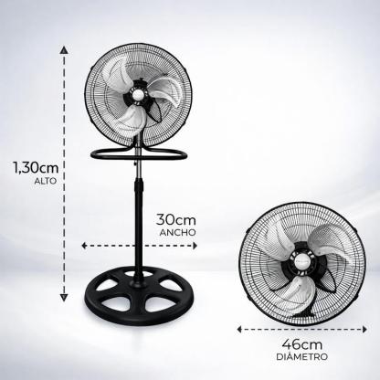 Ventilador de Piso 18 Pulgadas de Alta Potencia con 3 Velocidades y Oscilación – Ideal para Hogar, Oficina y Negocio