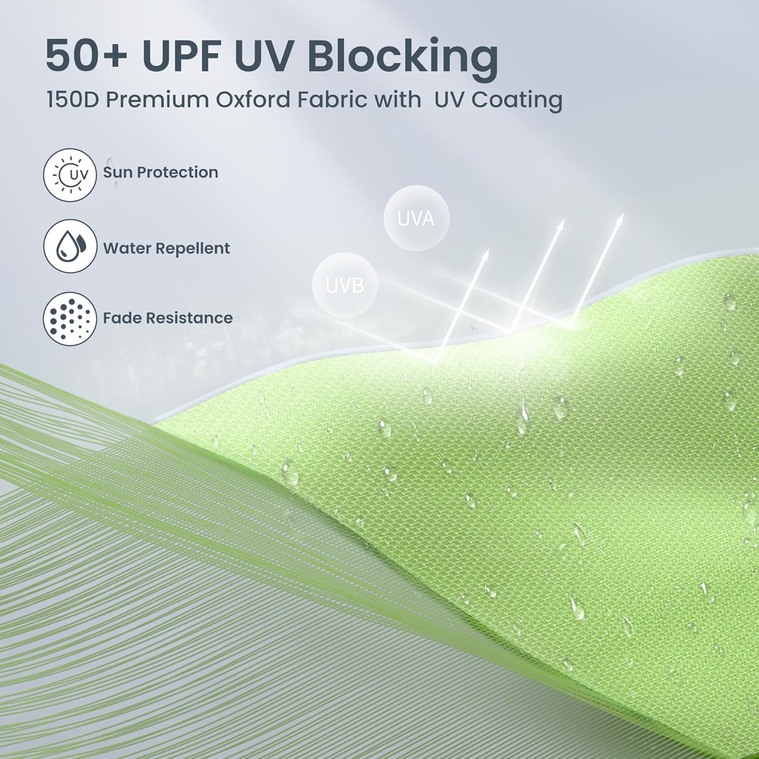 PHI VILLA - Toldo parasol con bloqueo UV de 4 x 4 m con kits de herramientas, pantalla de cenador para patio al aire libre, eventos de jardín-toallita mágica esponja