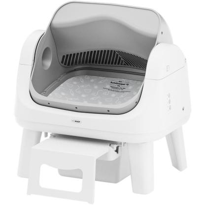 PetPivot AutoScooper 12 Lite Open Top Self Cleaning Cat Litter Box, Automatic Litter Box with 7 Pairs of Safety Sensors, Anti-Pinch Protection, Easy Access Step for Senior Cats SummerVibes petlovers