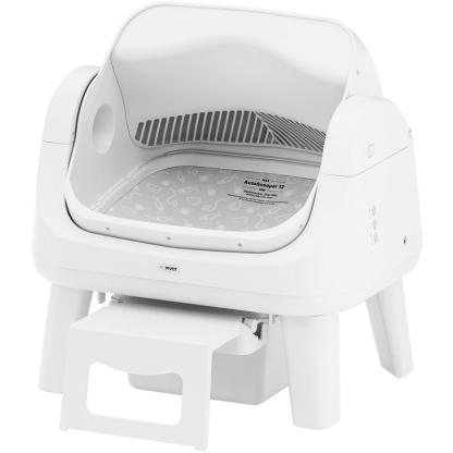 PetPivot AutoScooper 12 Lite Open Top Self Cleaning Cat Litter Box, Automatic Litter Box with 7 Pairs of Safety Sensors, Anti-Pinch Protection, Easy Access Step for Senior Cats SummerVibes petlovers