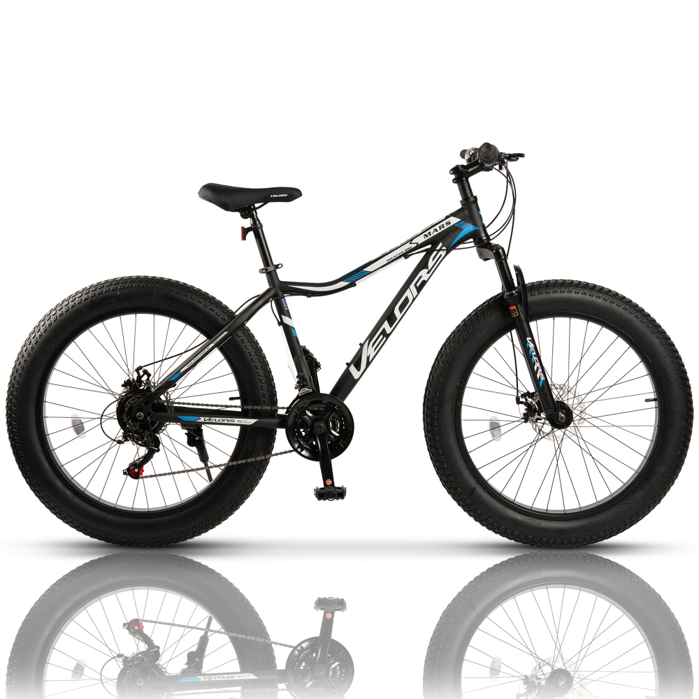 Bicicleta de montaña, Fat Bike, neumático grueso de 26 pulgadas 4.0 MTB, transmisión Shimano de 21 velocidades, frenos de disco mecánicos, fácil de montar, ideal para uso diario en montañas, escuela o trabajo, etc