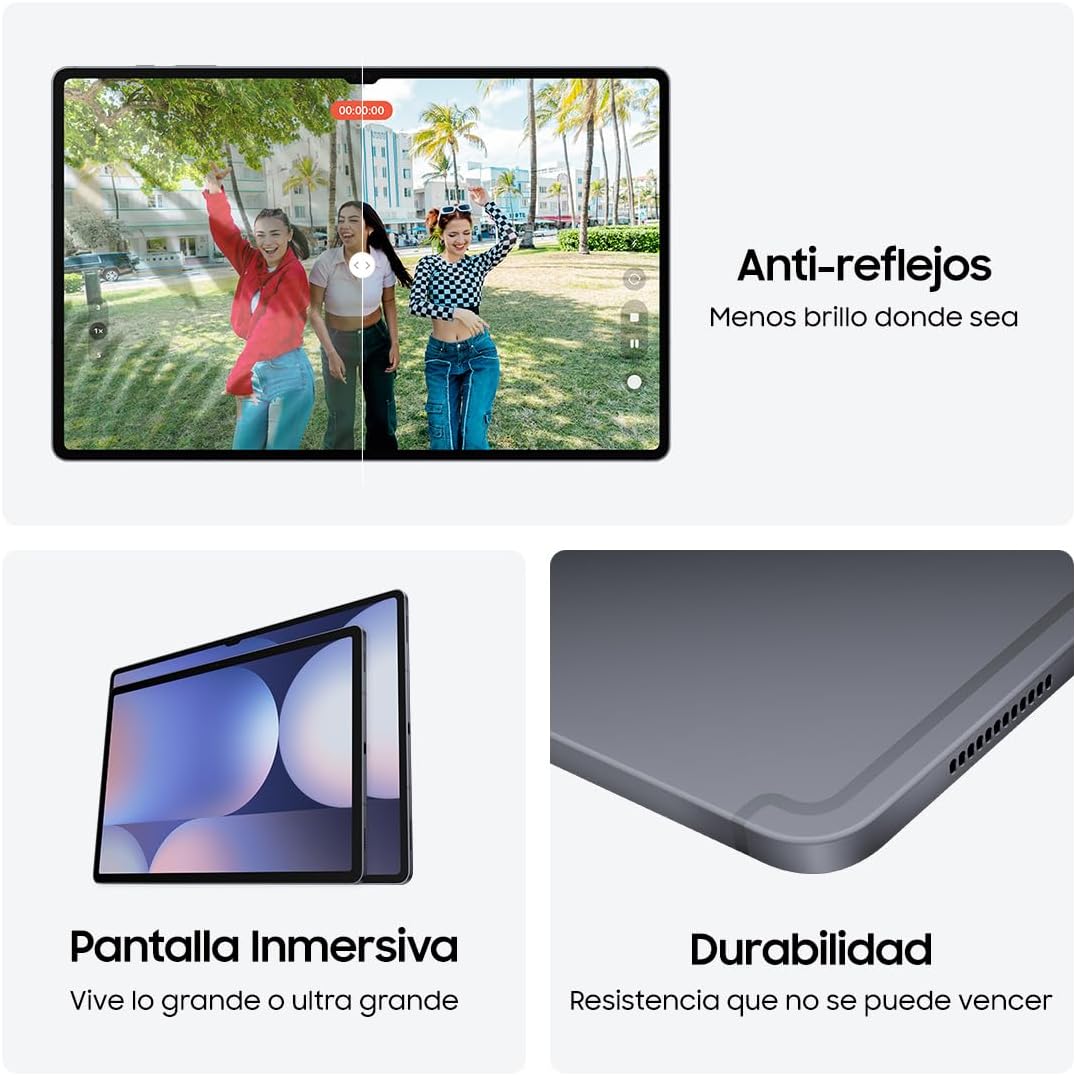 SAMSUNG Galaxy Tab S10 Ultra Plata 16GB RAM 1TB, AI, Spen, 1 año con Garantía