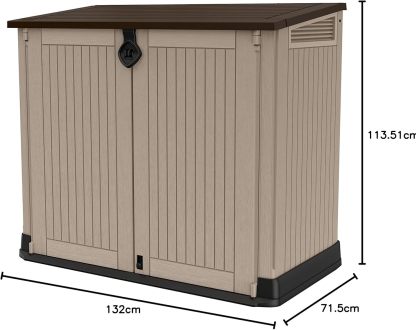 Cobertizo de Almacenamiento Sio Midi, Color Grafito, 880 litros, Caja para almacenar, Exterior
