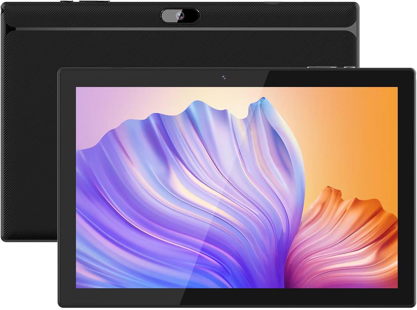 Tablet con teclado 2 en 1, Android 11, 10.1 pulgadas FHD, con teclado/mouse/funda/lápiz capacitivo/película templada, 64 GB+2 GB, Wi-Fi, cámara dual 8 MP, procesador quad core, batería 6,000 mAh, rosa